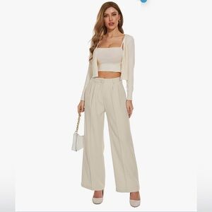 NWT Wide Leg Women's High Waisted Long Pants